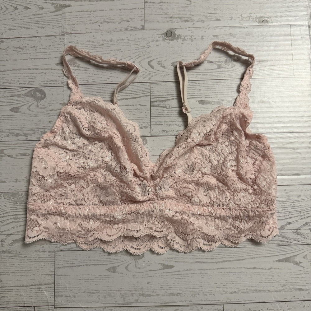Cosabella Never Say Never Sweetie Bralette Baby Pink Lilly Size Medium Lace